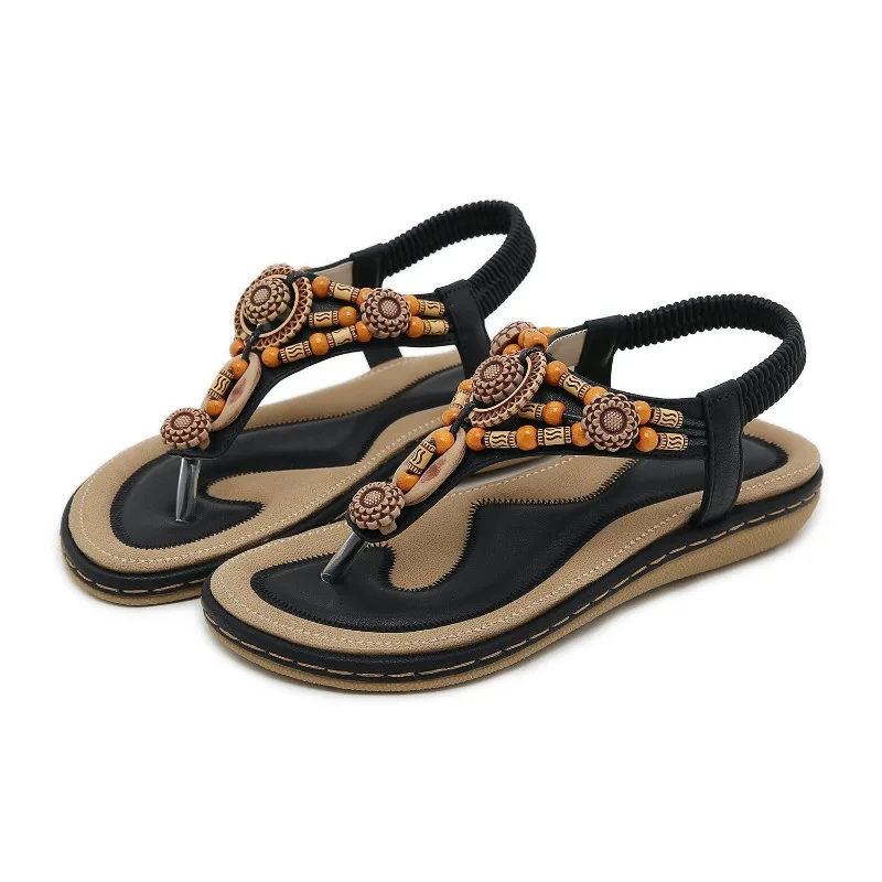 Summer New Bohemian Style Women's Sandals Pinch Foot Beaded Rhinestone Buckle Beach Women's Slippers Woman Shoes Sandalias Mujer
Summer New Bohemian Style Women's Sandals Pinch Foot Beaded Rhinestone Buckle Beach Women's Slippers Woman Shoes Sandalias Mujer