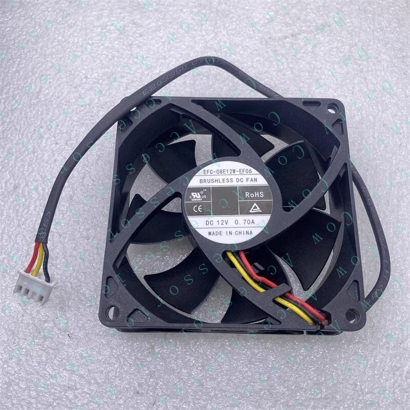 PP+Server Inverter Switch Cooling Fan EFC-08E12W-EF06 3-Wire 80*25mm 12V 0.70A
PP+Server Inverter Switch Cooling Fan EFC-08E12W-EF06 3-Wire 80*25mm 12V 0.70A