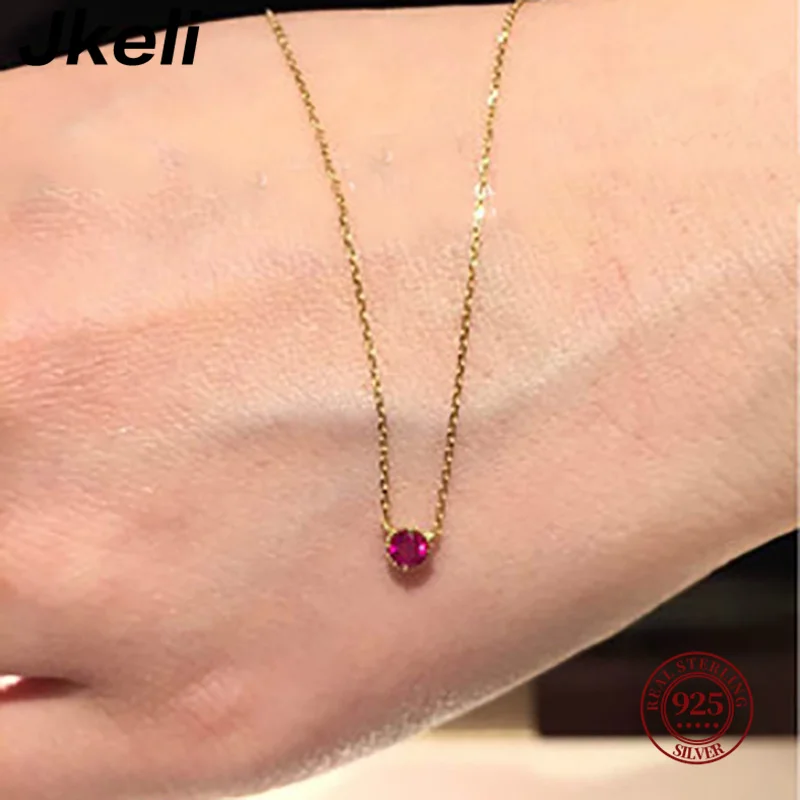 Jkeli Japanese Style Red Corundum Necklace S925 Sterling Silver Single Red Diamond High-End Clavicle Chain Women's New Model
Jkeli Japanese Style Red Corundum Necklace S925 Sterling Silver Single Red Diamond High-End Clavicle Chain Women's New Model