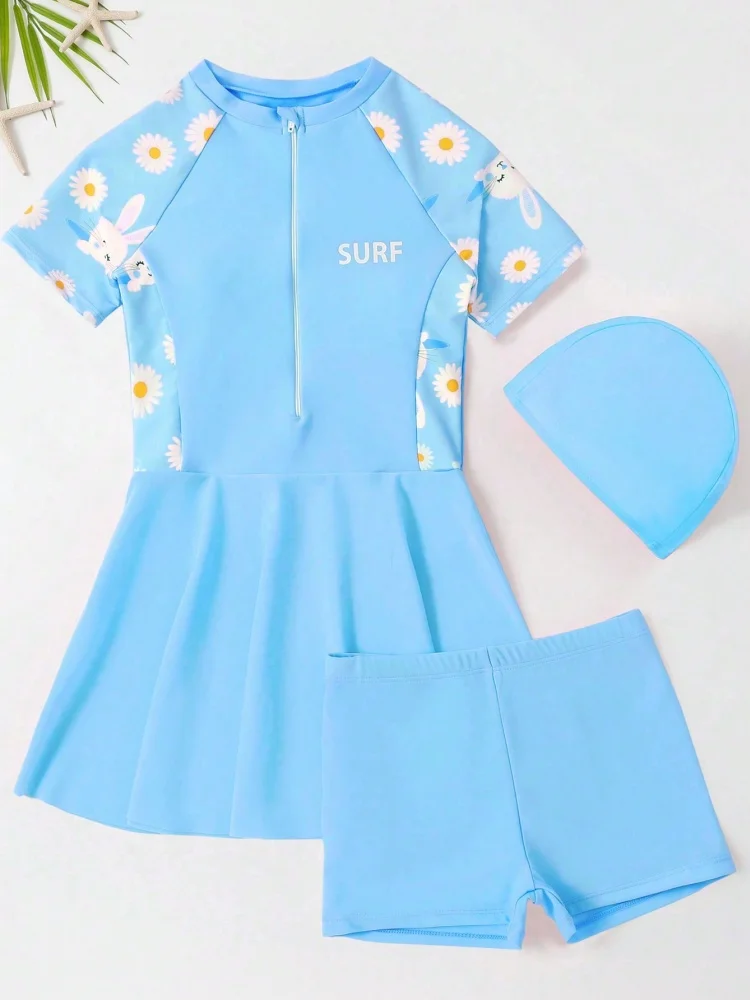 Girls Kids Swimsuit 2026 New Blue Short Sleeves Dress Children Swimwear Summer Shorts Three Piece Beachwear Bathing Suit Female
Girls Kids Swimsuit 2026 New Blue Short Sleeves Dress Children Swimwear Summer Shorts Three Piece Beachwear Bathing Suit Female