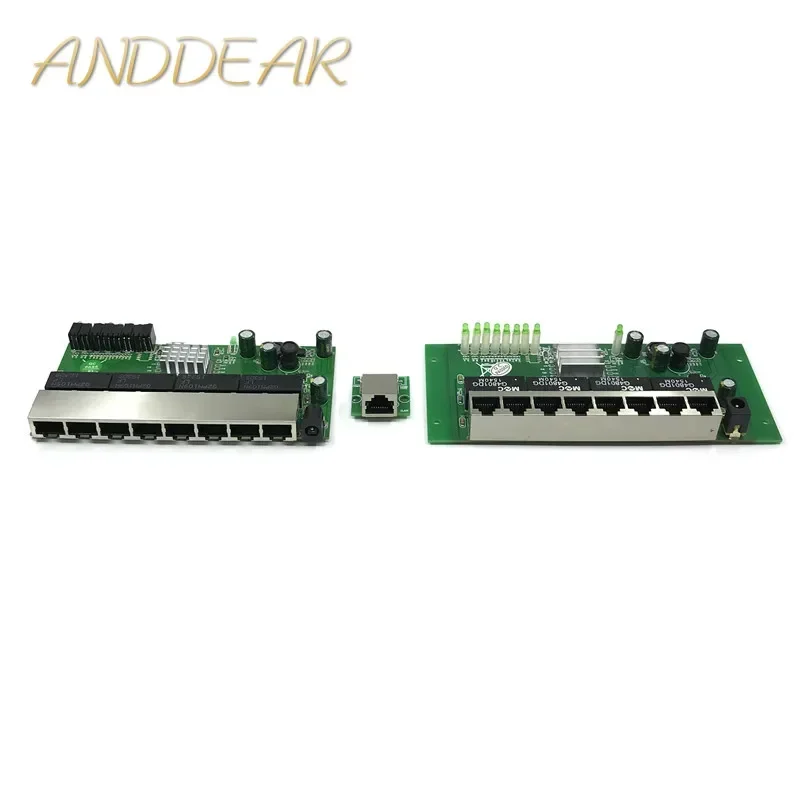 8-port Gigabit switch module is widely used in LED line 8 port 10/100/1000 m contact port mini switch module PCBA Motherboard
8-port Gigabit switch module is widely used in LED line 8 port 10/100/1000 m contact port mini switch module PCBA Motherboard