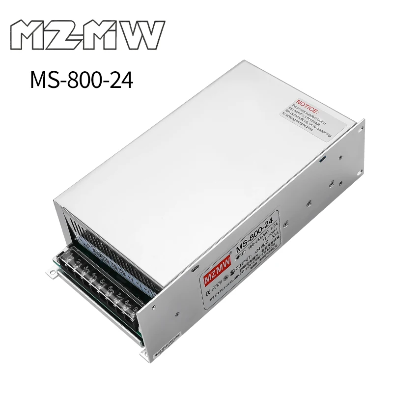 MS-800-24 Adjustable Switching Power Supply 180-264VAC AC To DC 800W 24VDC 33.3A Intelligent robot LED Strip Industrial Drive
MS-800-24 Adjustable Switching Power Supply 180-264VAC AC To DC 800W 24VDC 33.3A Intelligent robot LED Strip Industrial Drive