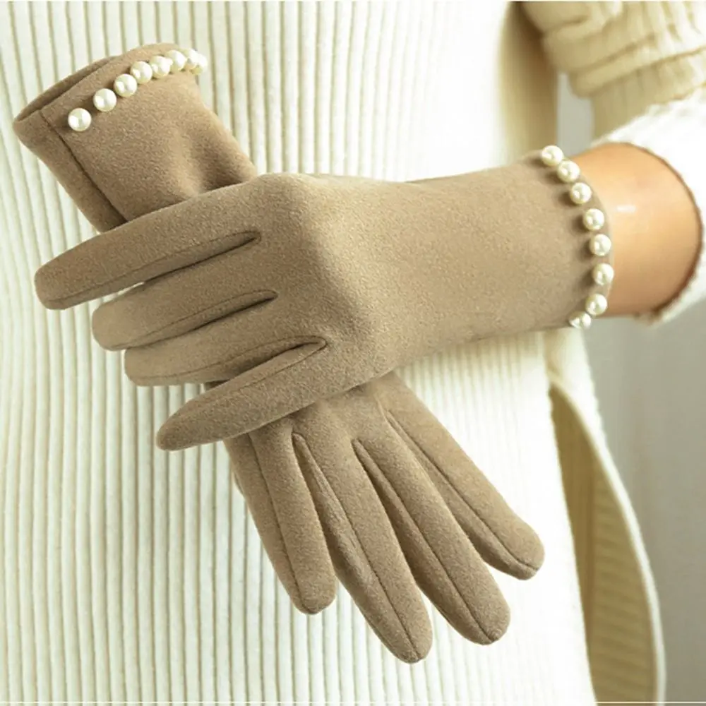 Thicken Pearl Driving Gloves Keep Warm Windproof Touch Screen Gloves Pearl Decoration Anti-cold Split-finger Gloves Wedding
Thicken Pearl Driving Gloves Keep Warm Windproof Touch Screen Gloves Pearl Decoration Anti-cold Split-finger Gloves Wedding