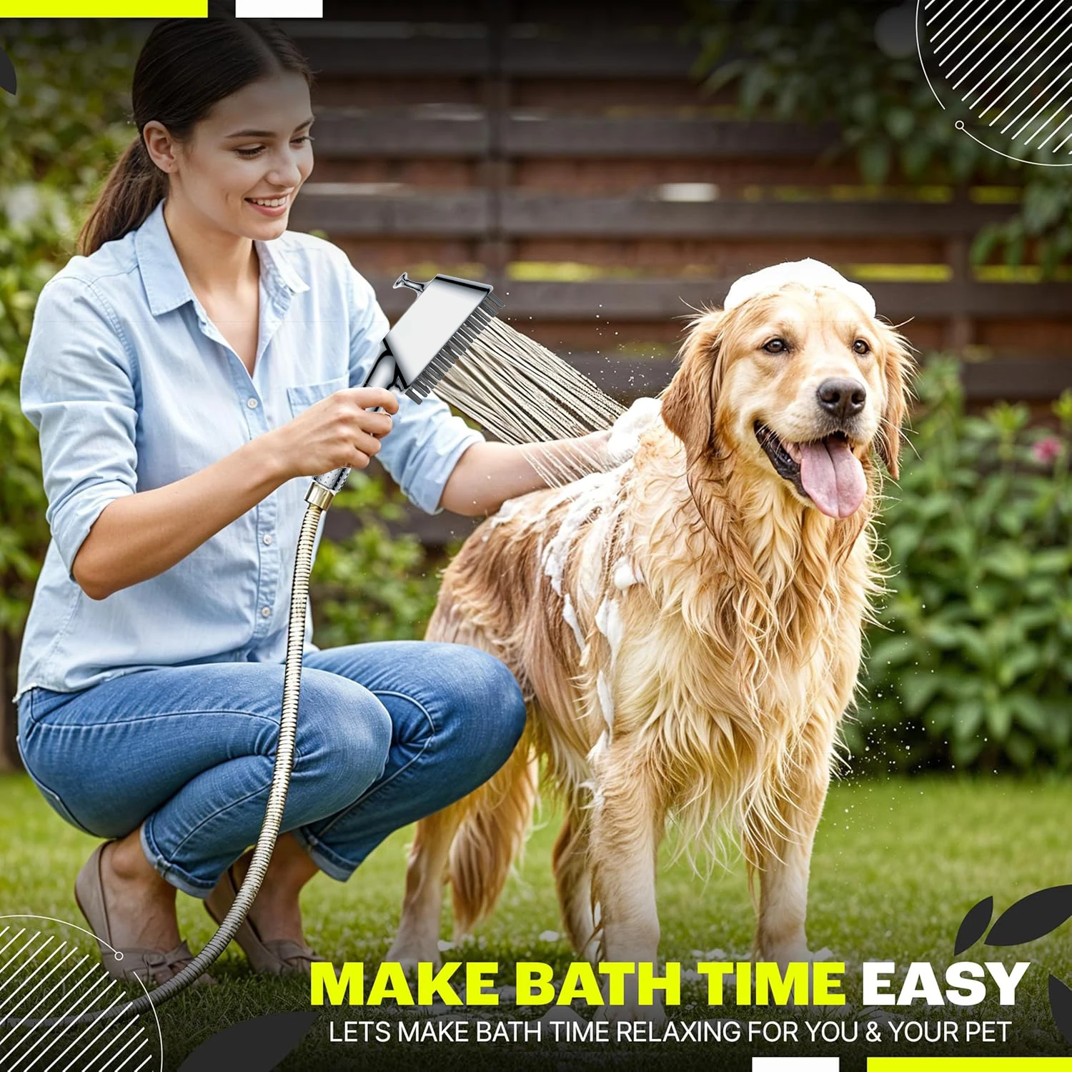 High Pressure Pet Showerhead With Silicone Massage Brush Rinse/Massage Mode Comfortable Dog Wash Sprayer Hair Brush Bath Tool
High Pressure Pet Showerhead With Silicone Massage Brush Rinse/Massage Mode Comfortable Dog Wash Sprayer Hair Brush Bath Tool
