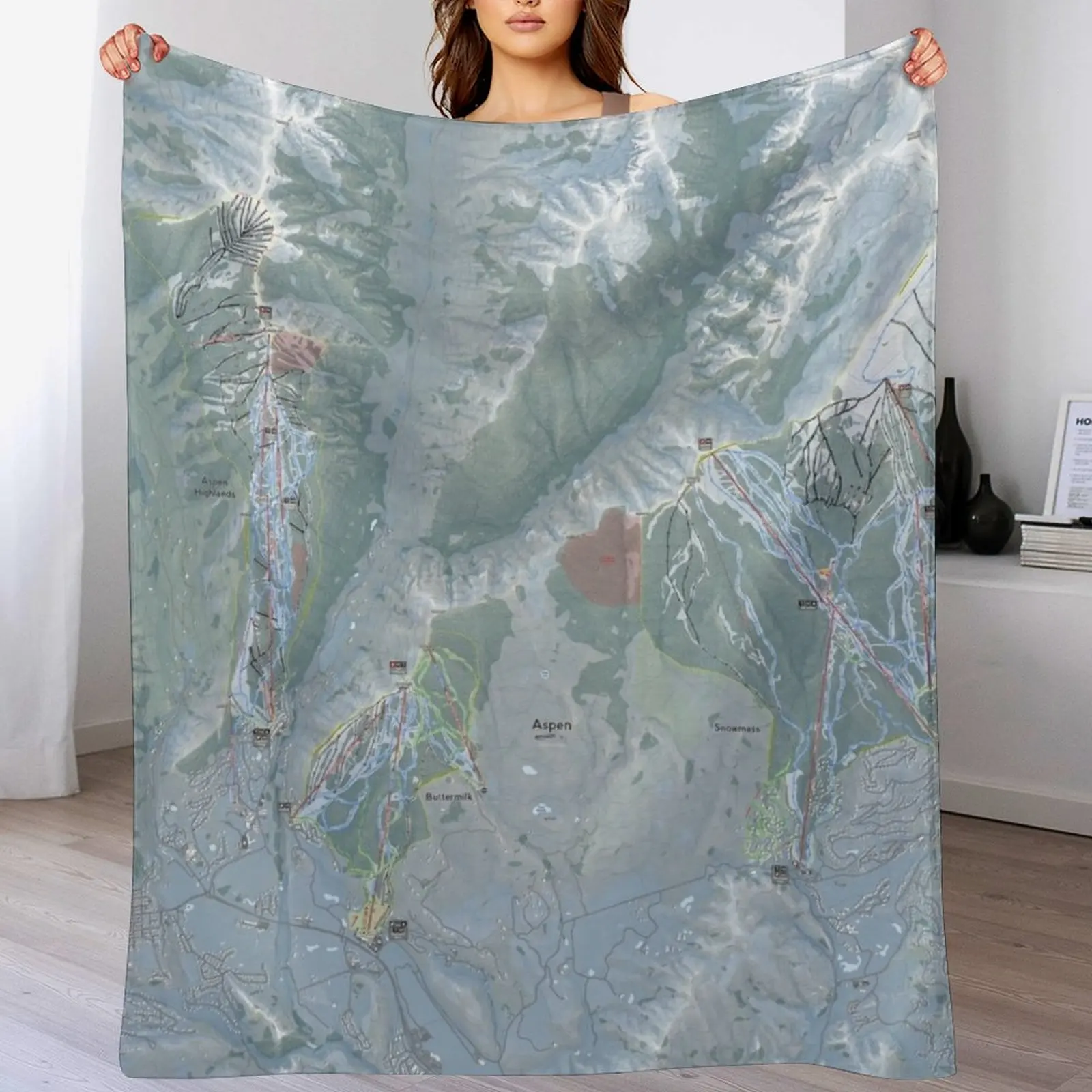 Aspen Snowmass Resorts Trail Map Throw Blanket Portable Lightweight Blanket for Travel Camping
Aspen Snowmass Resorts Trail Map Throw Blanket Portable Lightweight Blanket for Travel Camping