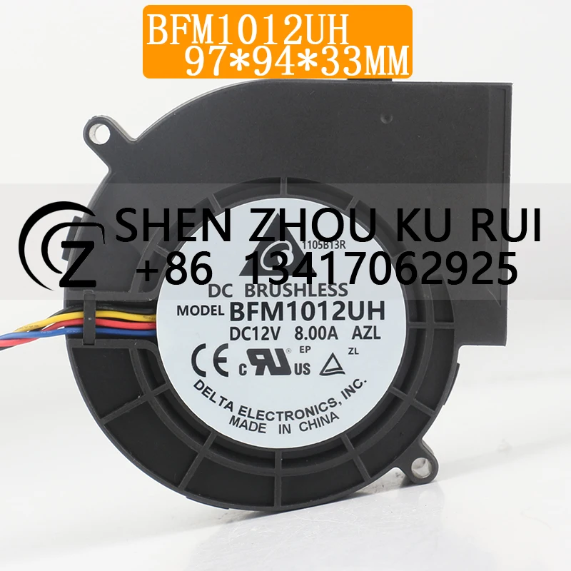 Delta 5V 24V 48V DC12V 8.00A AC EC 9733 97X94X33MM 9.7CM 4-wire temperature control violent turbine blower BFM1012UH cooling fan
Delta 5V 24V 48V DC12V 8.00A AC EC 9733 97X94X33MM 9.7CM 4-wire temperature control violent turbine blower BFM1012UH cooling fan