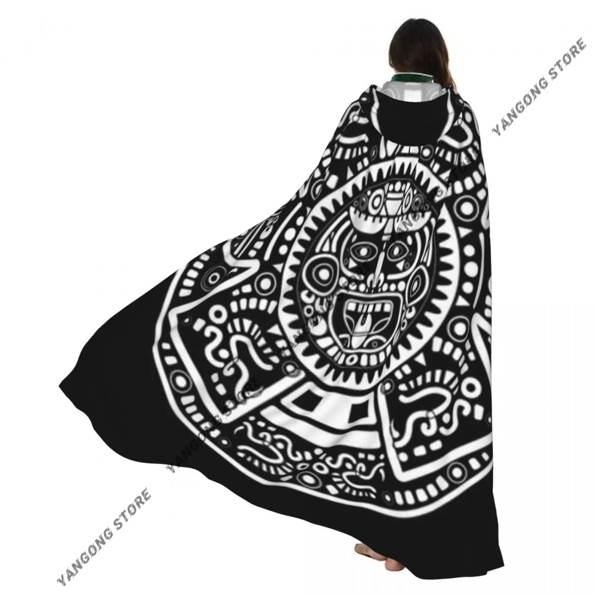 Adult Vampire Cape Hooded Robe Aztec Wheel Calendar Mayan Halloween Cloak Full Length Cosplay
Adult Vampire Cape Hooded Robe Aztec Wheel Calendar Mayan Halloween Cloak Full Length Cosplay