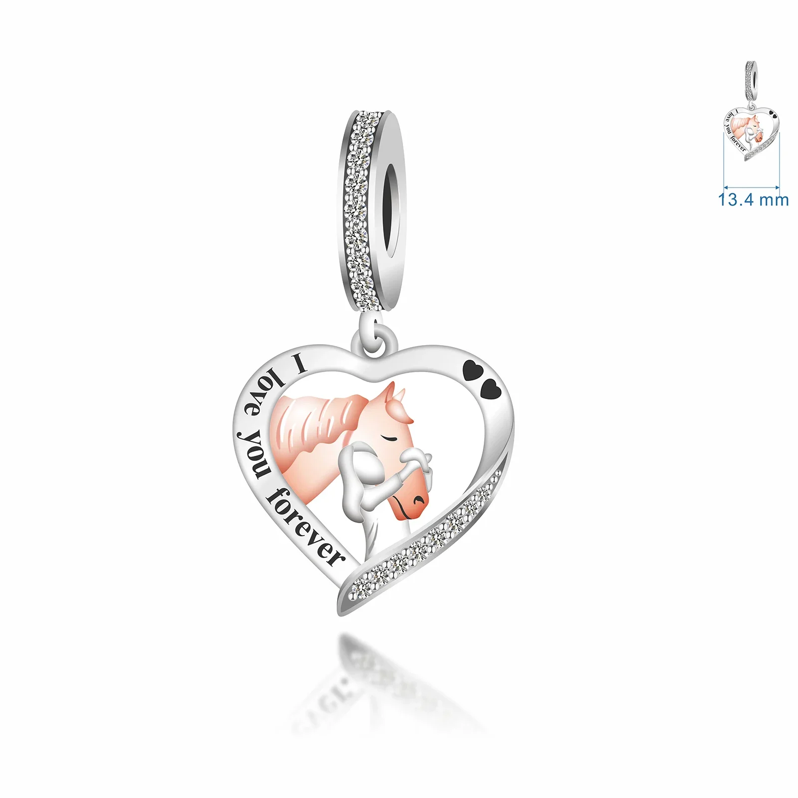 Fit Original Pan Charms Bracelet 925 Silver I Love You Forever Girl Hug Horse Bead For Making Women Memorial Berloque DIY
Fit Original Pan Charms Bracelet 925 Silver I Love You Forever Girl Hug Horse Bead For Making Women Memorial Berloque DIY