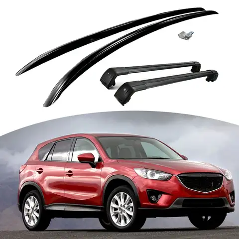 4本セット ルーフレールラックバー クロスバー マツダ CX-5 CX5 2012-2016用