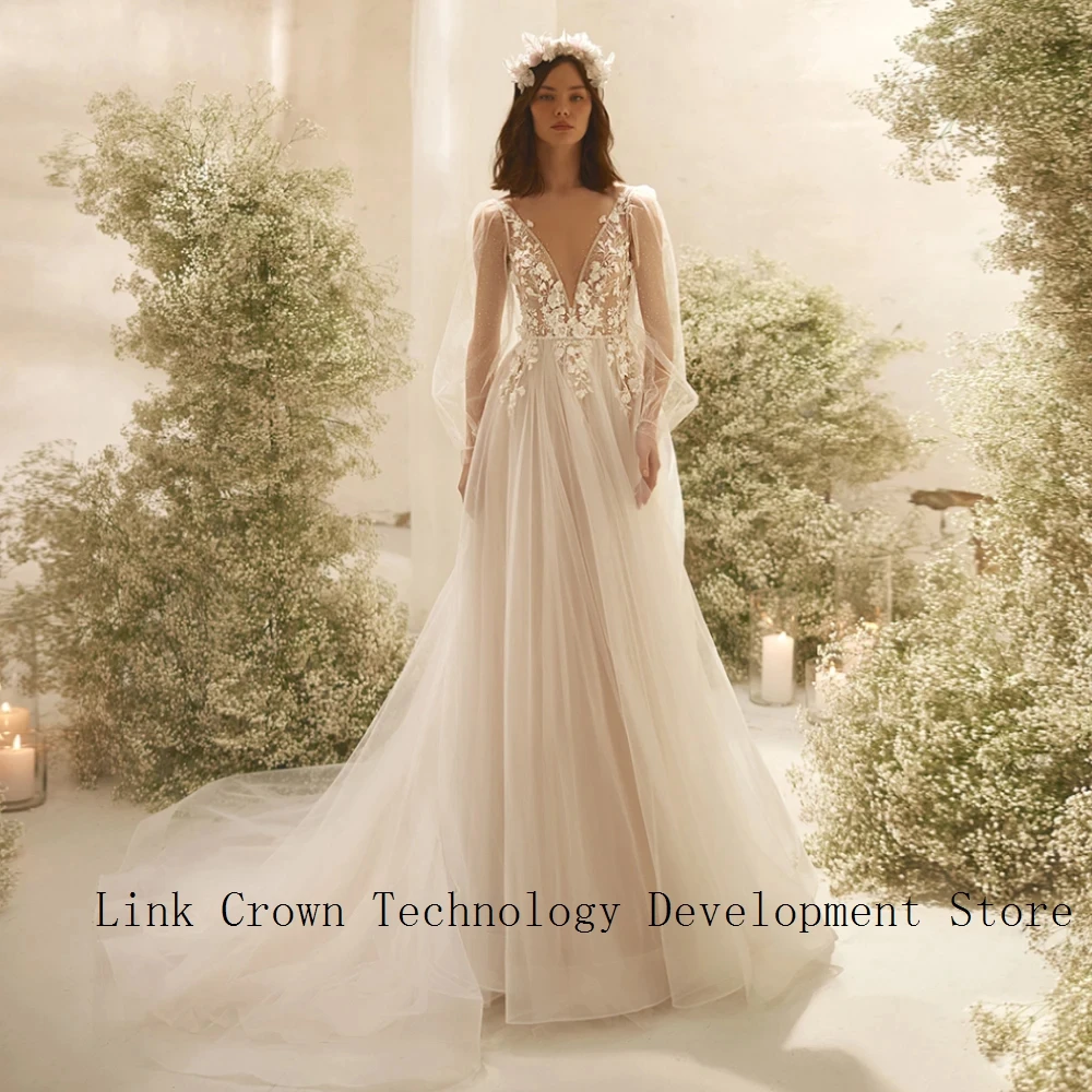 Charming Ivory Wedding Dresses Summer Full Sleeve Bridal Gowns New Zipper Back Vestidos De Novia 2025 Summer New Soft Tulle
Charming Ivory Wedding Dresses Summer Full Sleeve Bridal Gowns New Zipper Back Vestidos De Novia 2025 Summer New Soft Tulle