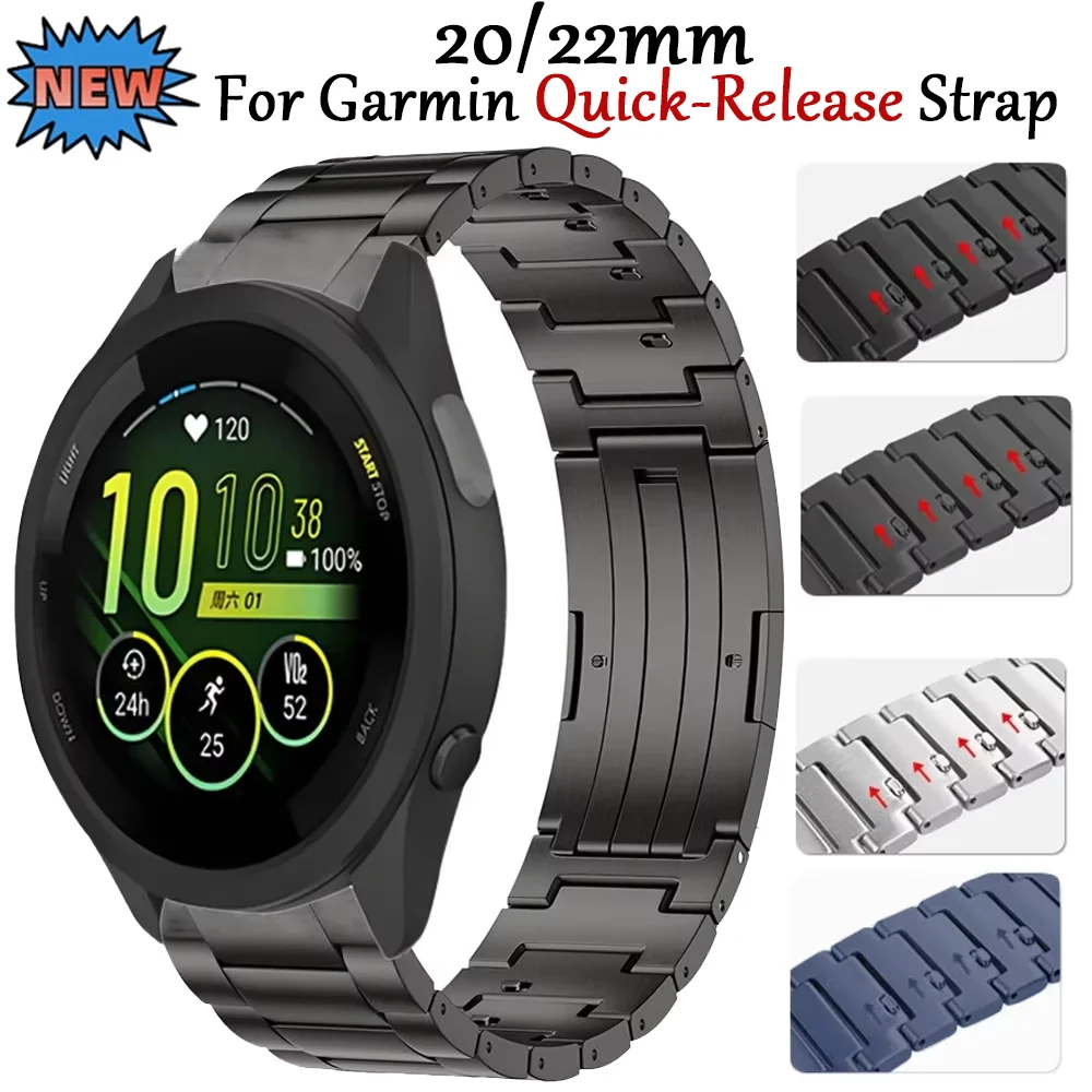 22/20mm Titanium Metal Strap For Garmin Forerunner 55 965 265 955 255 165 Quick-Release Watchband Venu3/2 Vivoactive4/5 Bracelet
22/20mm Titanium Metal Strap For Garmin Forerunner 55 965 265 955 255 165 Quick-Release Watchband Venu3/2 Vivoactive4/5 Bracelet