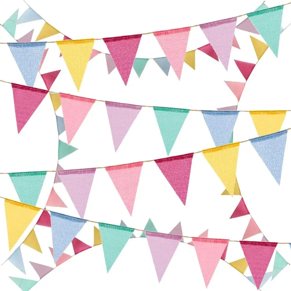 72 Multicoloured Jute Triangle Flags 6 x Bunting Bunting Banner Vintage Triangle Decoration for Wedding Ceremony
72 Multicoloured Jute Triangle Flags 6 x Bunting Bunting Banner Vintage Triangle Decoration for Wedding Ceremony