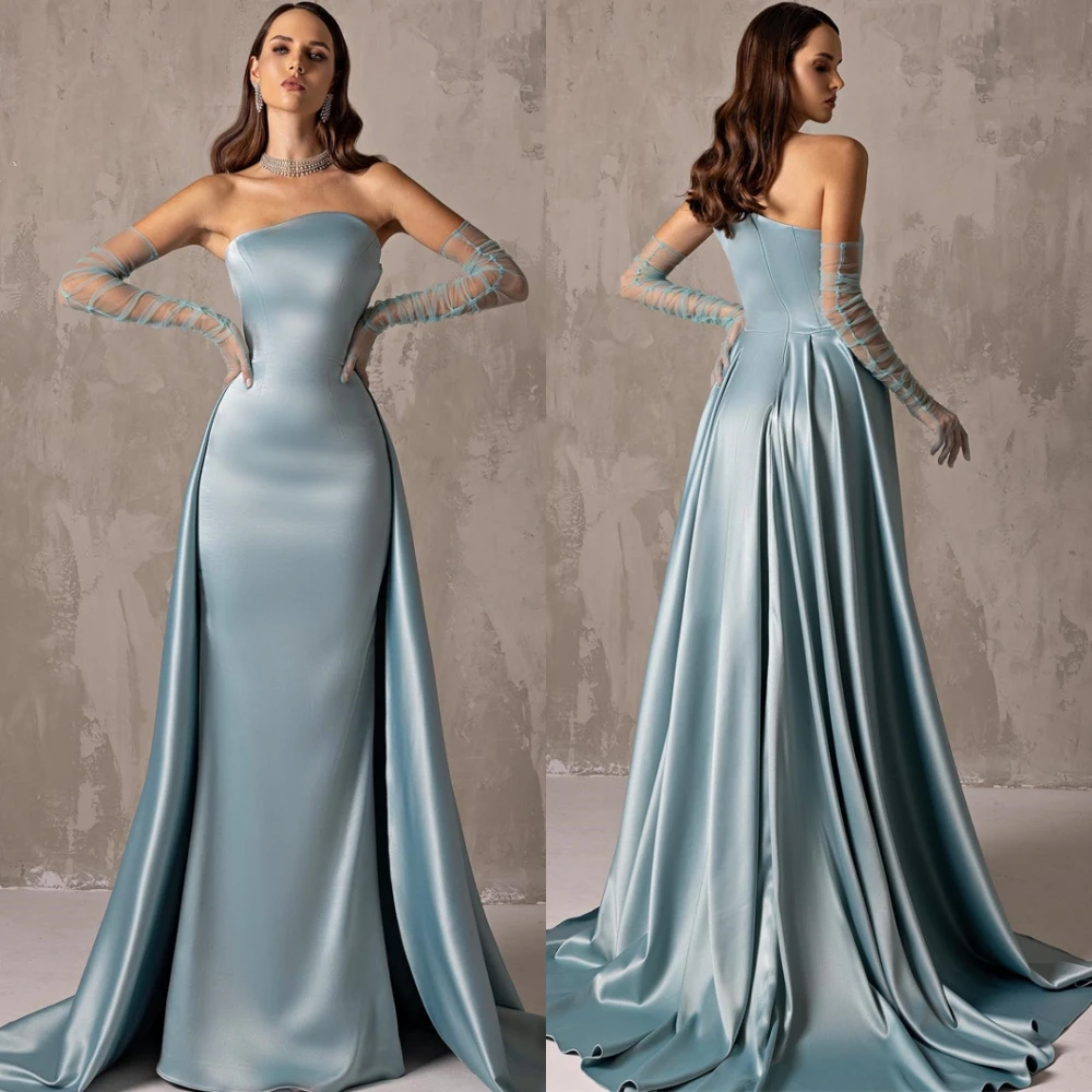 Customized Strapless Detachable Sleeve A-Line Satin Evening Dress Delicate Court Train Party Dresses Special Occasion Gowns
Customized Strapless Detachable Sleeve A-Line Satin Evening Dress Delicate Court Train Party Dresses Special Occasion Gowns