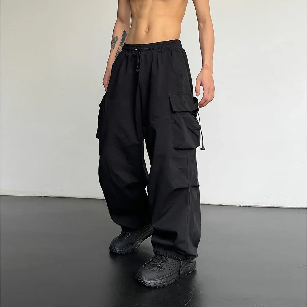 Men's Fleece Cargo Pants, Streetwear, Plain Color, Wide Legs, Jogging, Spring Summer Fashion
Men's Fleece Cargo Pants, Streetwear, Plain Color, Wide Legs, Jogging, Spring Summer Fashion