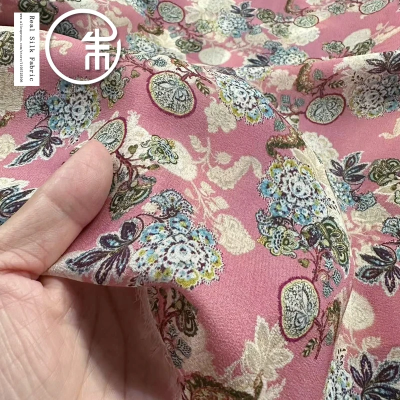 High Quality Small Floral Silk 100% Real Silk Designer Crepe De Chine Fabric Dress Clothing Fabric Non-Elastic Thin Breathable
High Quality Small Floral Silk 100% Real Silk Designer Crepe De Chine Fabric Dress Clothing Fabric Non-Elastic Thin Breathable