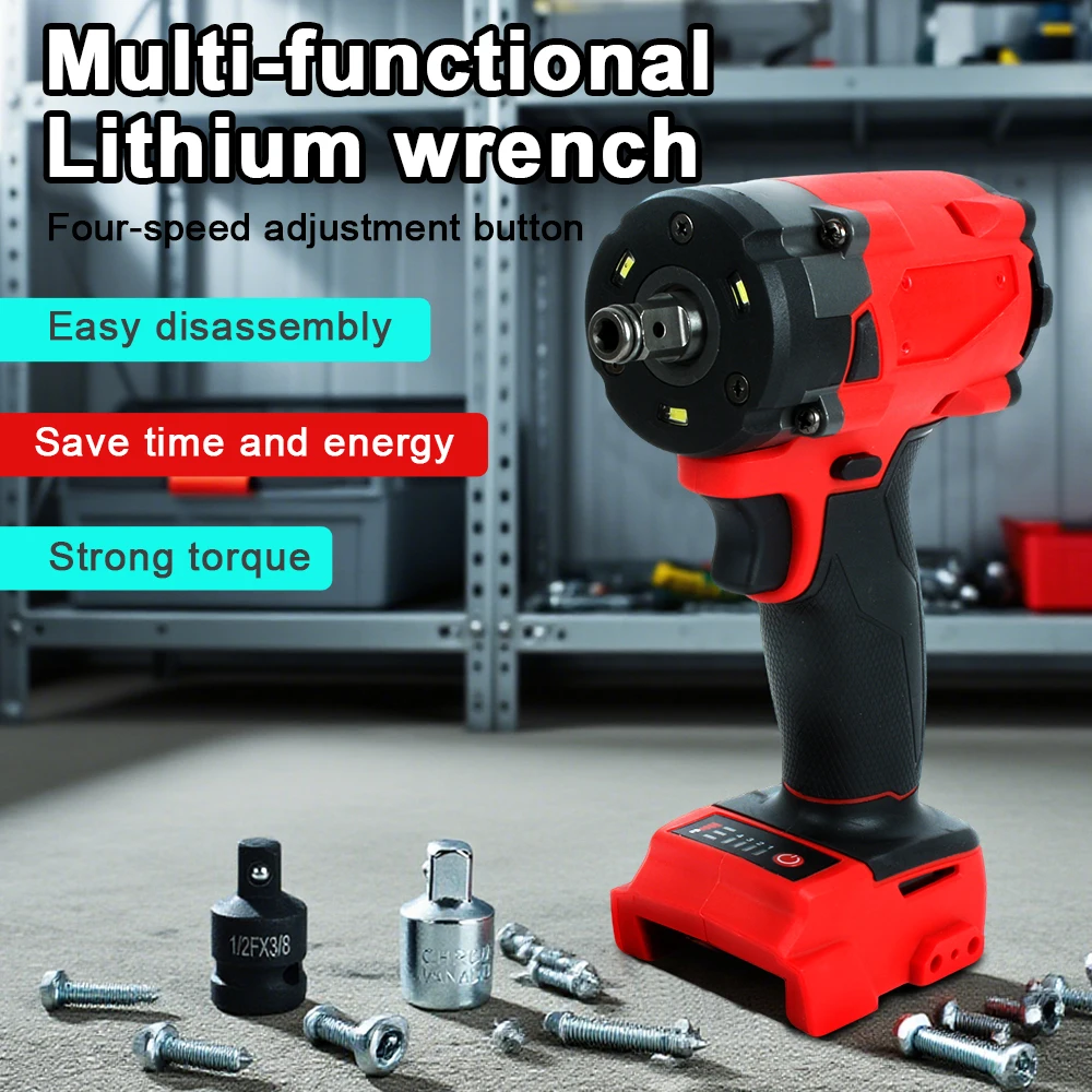 High-Torque Cordless Impact Wrench Electric Screwdriver Portable Electric Wrench Mini Handheld Impact Wrench for Milwaukee
High-Torque Cordless Impact Wrench Electric Screwdriver Portable Electric Wrench Mini Handheld Impact Wrench for Milwaukee