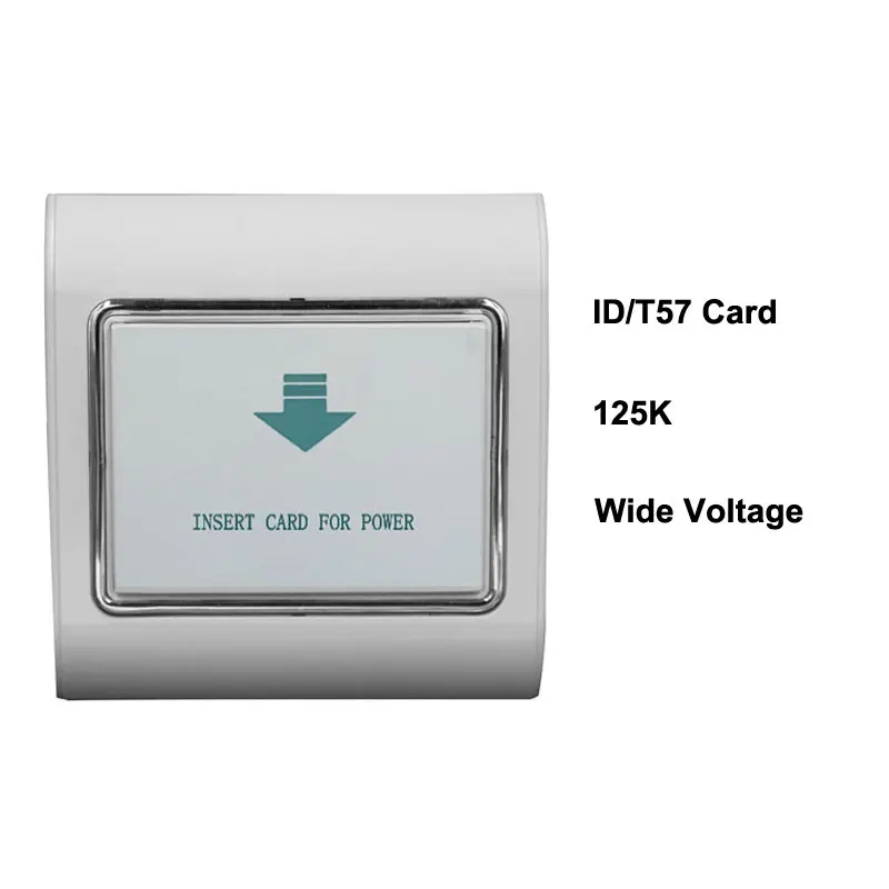 125Khz RFID Hotel Card Power Saving Switch/energy Savers ID/T57 Card 80-240V 40A Power Off 15s Delay
125Khz RFID Hotel Card Power Saving Switch/energy Savers ID/T57 Card 80-240V 40A Power Off 15s Delay