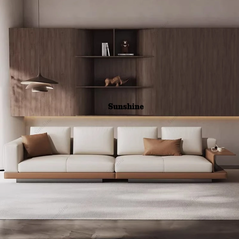 Italian minimalist leather sofa modern light luxury living room large flat floor, straight row
Italian minimalist leather sofa modern light luxury living room large flat floor, straight row
