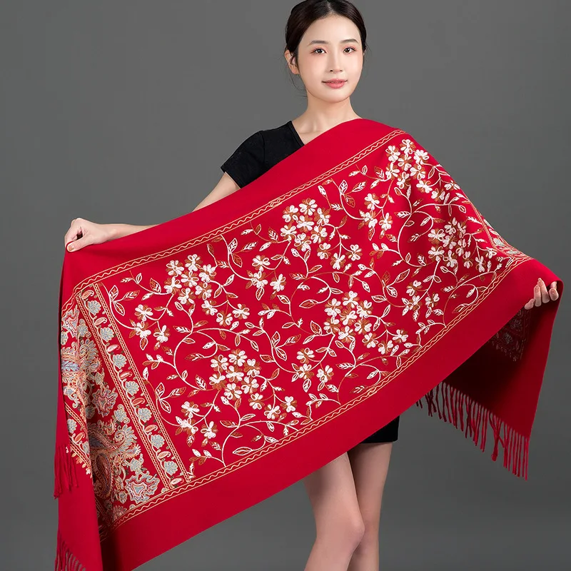 New Arrival Shawl Women Embroider Shawl Thick Warm Cashmere Pashmina Scarves Wrap Bufanda Travel All-match Long Scarf Wrap Scarf
New Arrival Shawl Women Embroider Shawl Thick Warm Cashmere Pashmina Scarves Wrap Bufanda Travel All-match Long Scarf Wrap Scarf