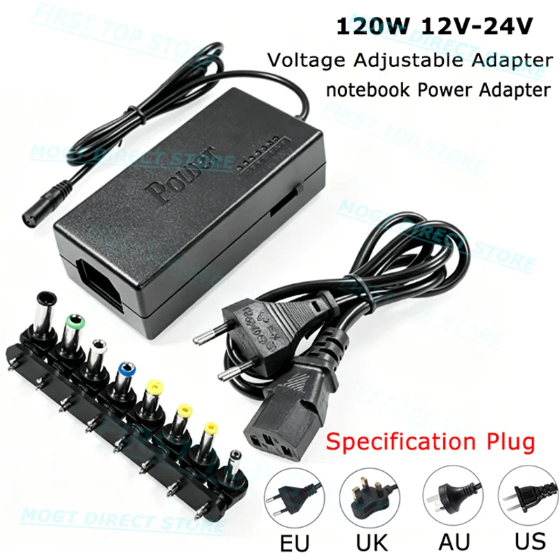 120W Universal Portable AC Laptop Power Adapter 12V 15V 16V 18V 19V 4.5A 20V 24V Charger For Toshiba Hp Asus Acer Sony Lenovo
120W Universal Portable AC Laptop Power Adapter 12V 15V 16V 18V 19V 4.5A 20V 24V Charger For Toshiba Hp Asus Acer Sony Lenovo