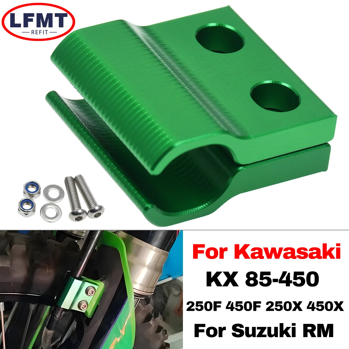 Motorcycle CNC Front Brake Line Hose Clamp Holder Only For Kawasaki KX65 80 85 100 125 KX250 KX450 250F 450F KX250X 450X KLX450R
Motorcycle CNC Front Brake Line Hose Clamp Holder Only For Kawasaki KX65 80 85 100 125 KX250 KX450 250F 450F KX250X 450X KLX450R