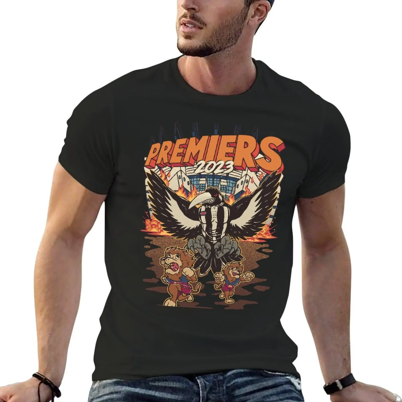King Magpie - Premiers Graphic T-Shirt customs heavyweights Men's cotton t-shirt
King Magpie - Premiers Graphic T-Shirt customs heavyweights Men's cotton t-shirt
