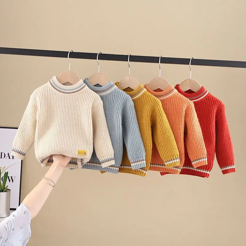 Children's Top Girls Solid Color Sweater Pullover Boys Knitted Round Neck Clothes
Children's Top Girls Solid Color Sweater Pullover Boys Knitted Round Neck Clothes