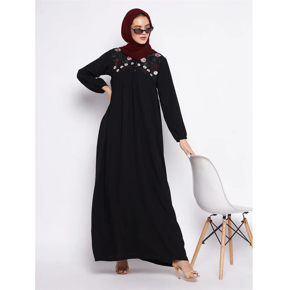 Embroidery Abayas for Women Black Kaftan Dubai Turkey Robe Marocain Djellaba Islam Clothing Arabic Gown Eid Ramadan Muslim Dress
Embroidery Abayas for Women Black Kaftan Dubai Turkey Robe Marocain Djellaba Islam Clothing Arabic Gown Eid Ramadan Muslim Dress