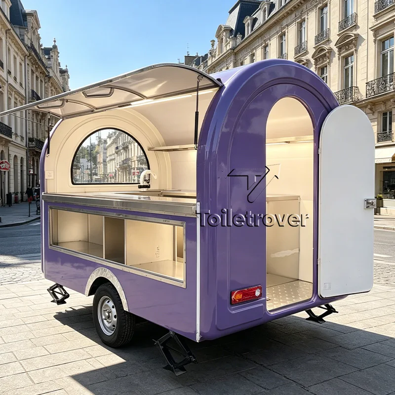 Stainless Steel Fast Food Trailer Ice Cream Mobile Food Cart Remorque Food Truck Mobile Food Truck Trailer with Fridge
Stainless Steel Fast Food Trailer Ice Cream Mobile Food Cart Remorque Food Truck Mobile Food Truck Trailer with Fridge
