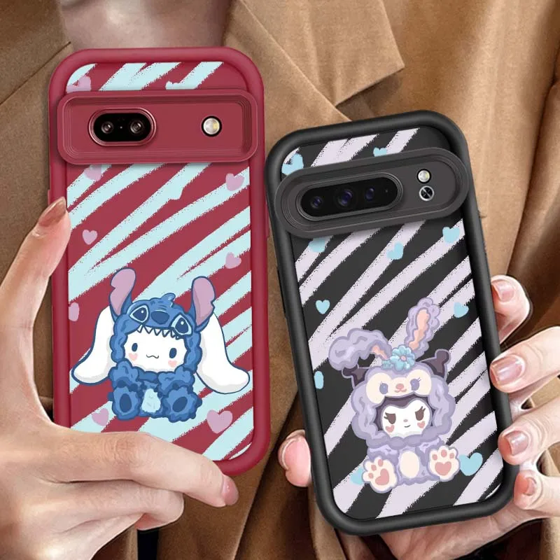 Kuromi Cinnamoroll cartoon For Google Pixel 9 8A 8 7 7A Pro XL 5G Eye Ladder Soft TPU Shockproof Cover Phone Case
Kuromi Cinnamoroll cartoon For Google Pixel 9 8A 8 7 7A Pro XL 5G Eye Ladder Soft TPU Shockproof Cover Phone Case