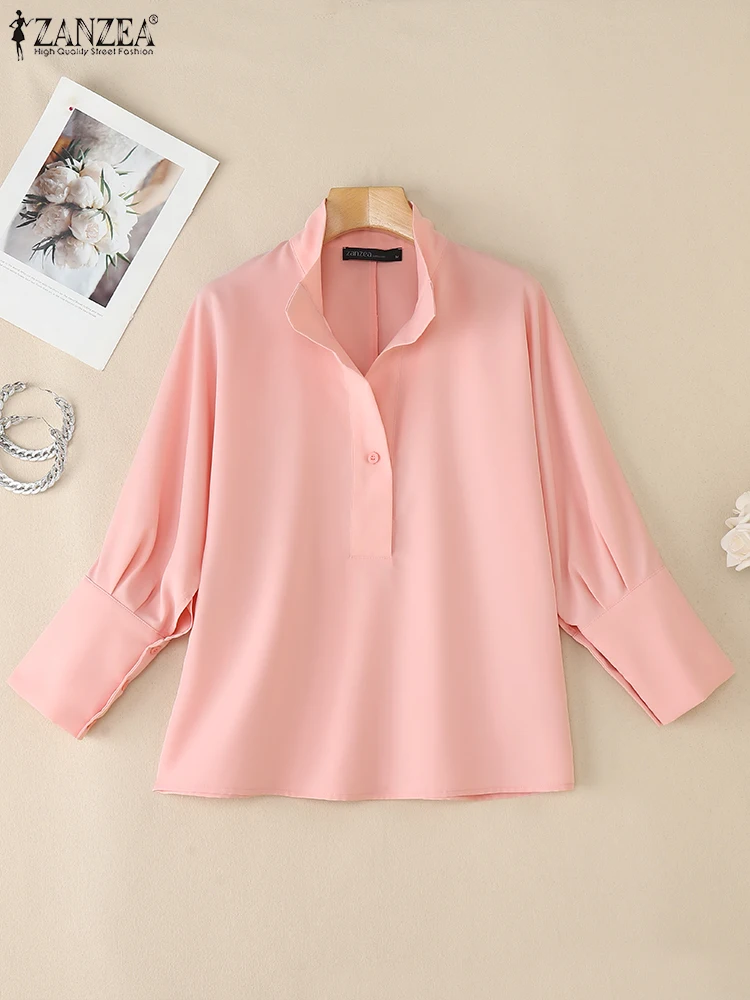 ZANZEA Рубашки больших размеров Элегантные женские однотонные модные блузки Осень 3/4 Рукав-фонарик с воротником-стойкой Топы на пуговицах Офисные блузки
ZANZEA Рубашки больших размеров Элегантные женские однотонные модные блузки Осень 3/4 Рукав-фонарик с воротником-стойкой Топы на пуговицах Офисные блузки