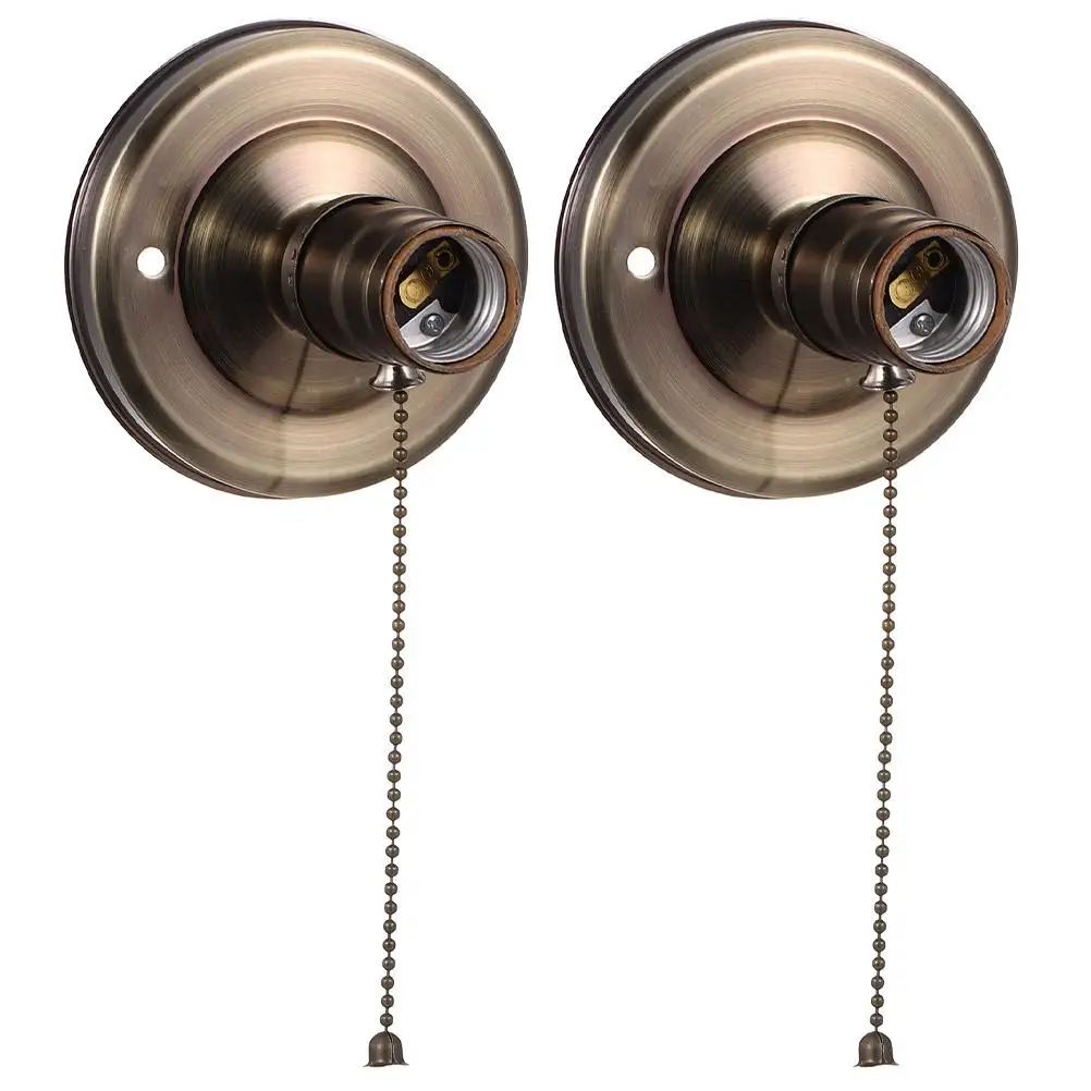 2 Pcs Retro Knob Light Head Lamp Socket with Pull Chain Holder Wall Sockets Iron Replacement Bulb
2 Pcs Retro Knob Light Head Lamp Socket with Pull Chain Holder Wall Sockets Iron Replacement Bulb