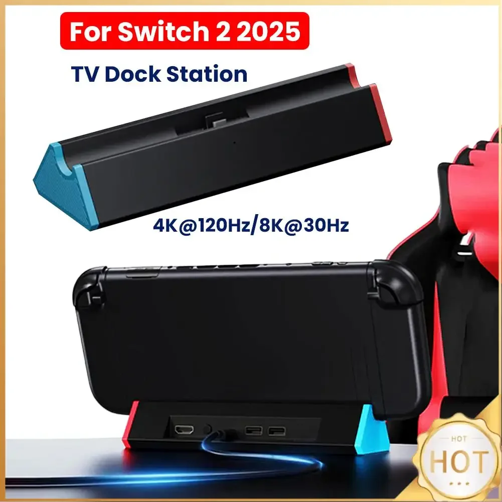 TV Dock Station W/ 4K@120Hz HDMI-compatible Output/Type C Port/USB Port Portable TV Docking Station for Switch2 2025 Dock
TV Dock Station W/ 4K@120Hz HDMI-compatible Output/Type C Port/USB Port Portable TV Docking Station for Switch2 2025 Dock