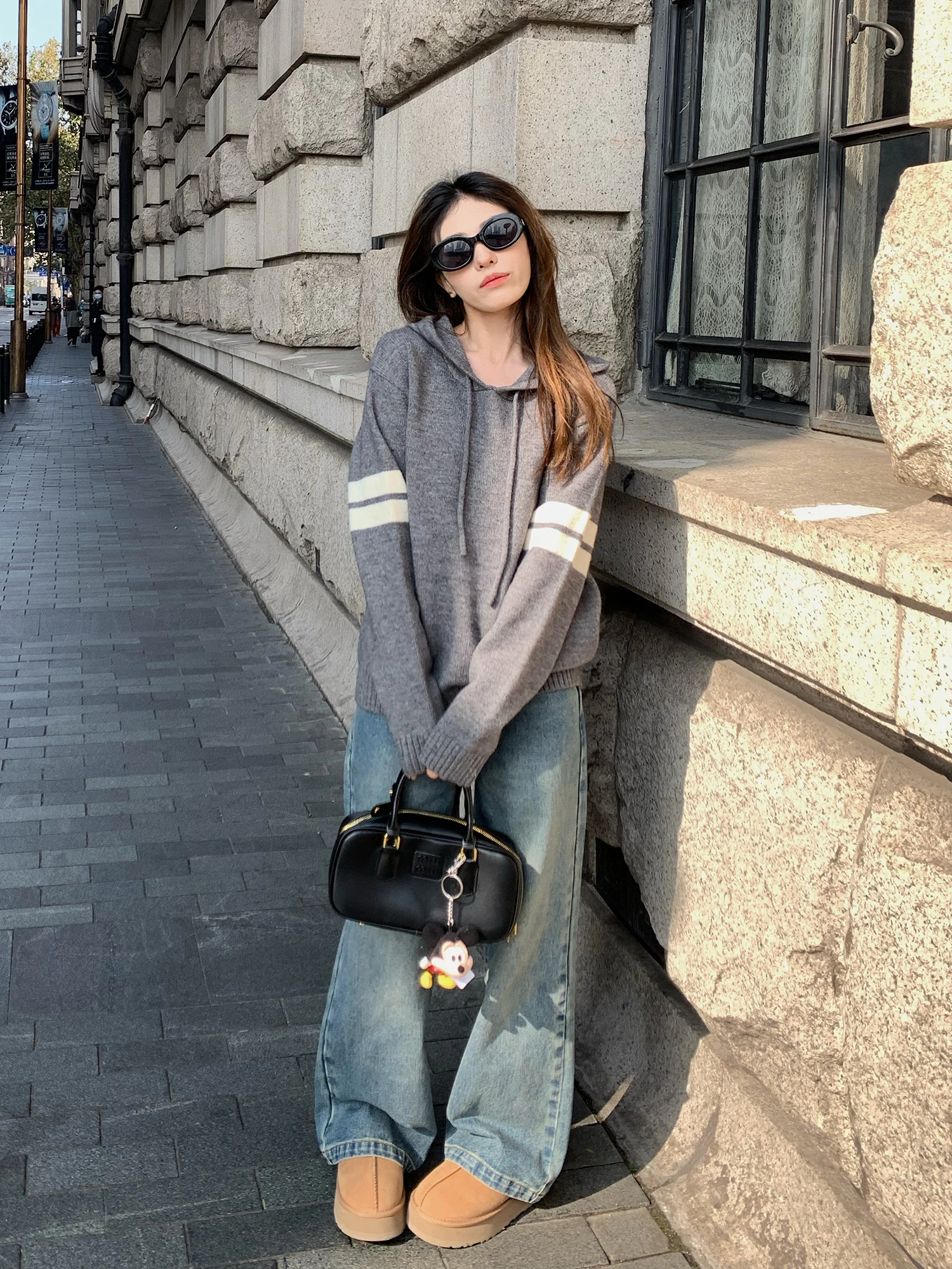 Hhyii Grey Hooded Drawstring Sweater Women's Autumn Color Block Stripe Design Long Sleeve Top Commute Style Regular Length
Hhyii Grey Hooded Drawstring Sweater Women's Autumn Color Block Stripe Design Long Sleeve Top Commute Style Regular Length