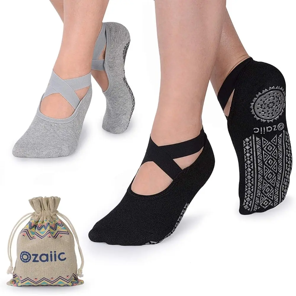 Yoga Socks For Women Non-Slip Grips & Straps, I For Pilates, Pure Barre, Ballet, Dance, Barefoot Workout
Yoga Socks For Women Non-Slip Grips & Straps, I For Pilates, Pure Barre, Ballet, Dance, Barefoot Workout