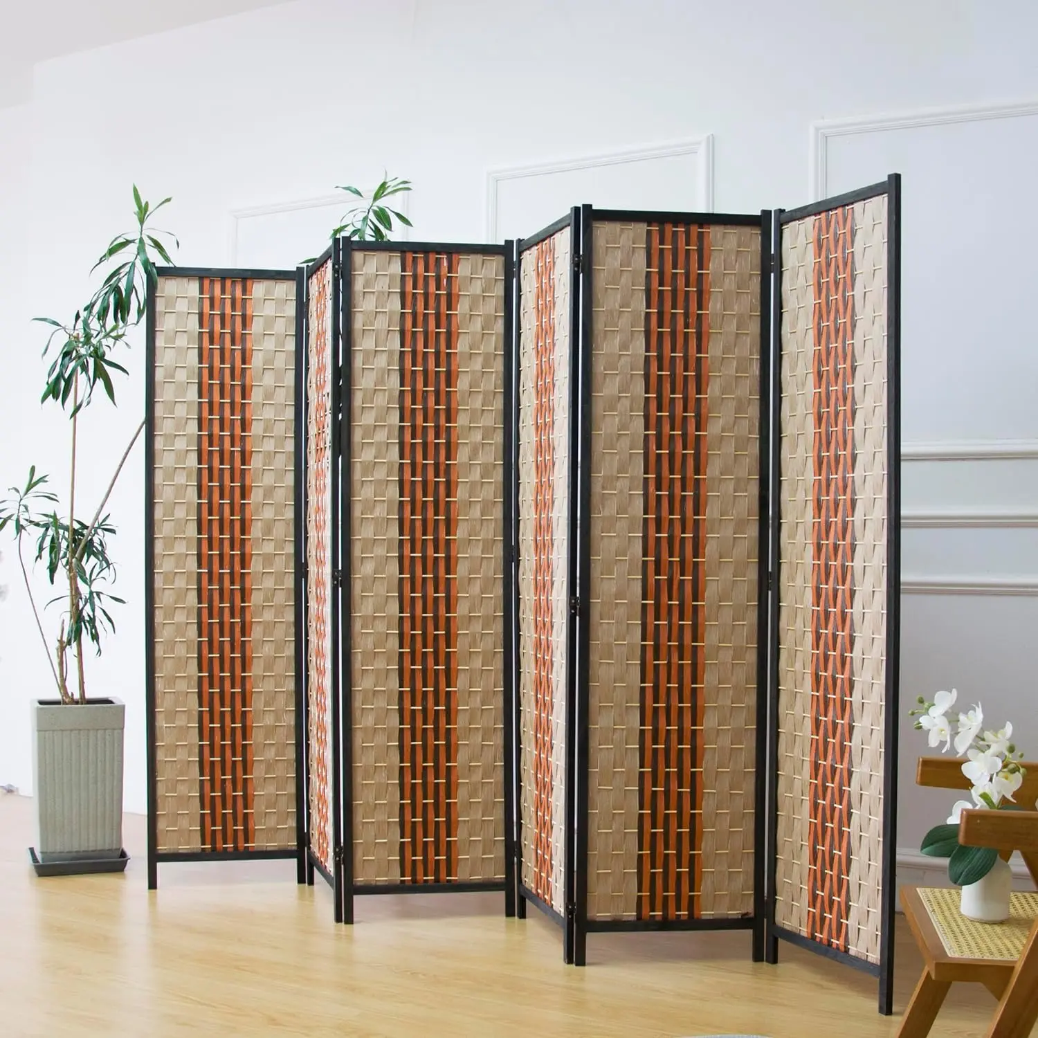 6 Panel Room Divider Screen in Beige and Orange,Blackout Room Divider Folding Panel Screen for Room Separation and Home
6 Panel Room Divider Screen in Beige and Orange,Blackout Room Divider Folding Panel Screen for Room Separation and Home