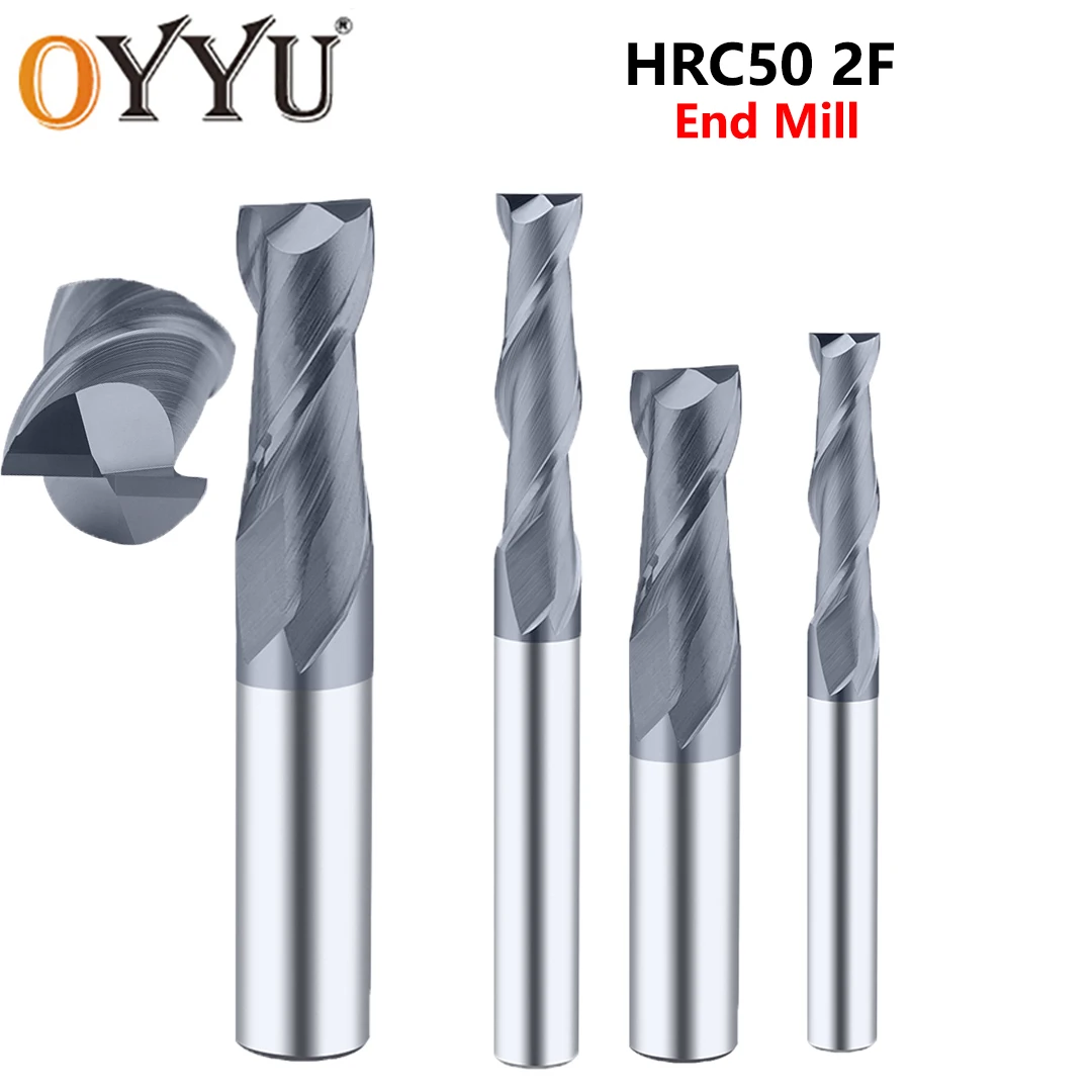 OYYU 2F HRC50 2 Flute Solid Carbide End Mills CNC Milling Cutter Endmill Endmills Cutting Tools CNC Machine M1-M20 50L-150L
OYYU 2F HRC50 2 Flute Solid Carbide End Mills CNC Milling Cutter Endmill Endmills Cutting Tools CNC Machine M1-M20 50L-150L