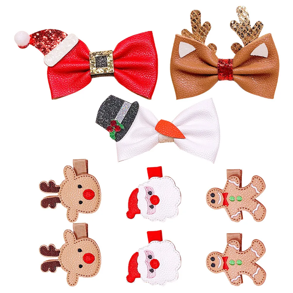 9Pcs Christmas Hair Clips for PU Bow Barrettes Holiday Party Photo Prop Antler Theme Hair Accessories
9Pcs Christmas Hair Clips for PU Bow Barrettes Holiday Party Photo Prop Antler Theme Hair Accessories
