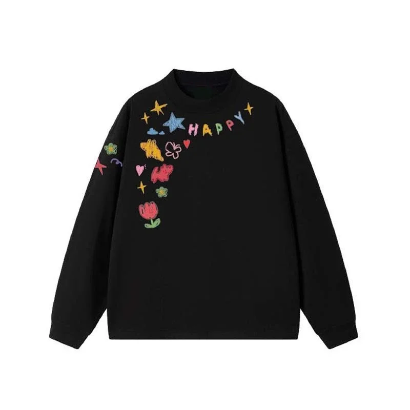 Pure Cotton Long Sve round Ne Bla T-irt fiti Pattern American College Sle Top for Men Autumn Faion Casual Wear
Pure Cotton Long Sve round Ne Bla T-irt fiti Pattern American College Sle Top for Men Autumn Faion Casual Wear
