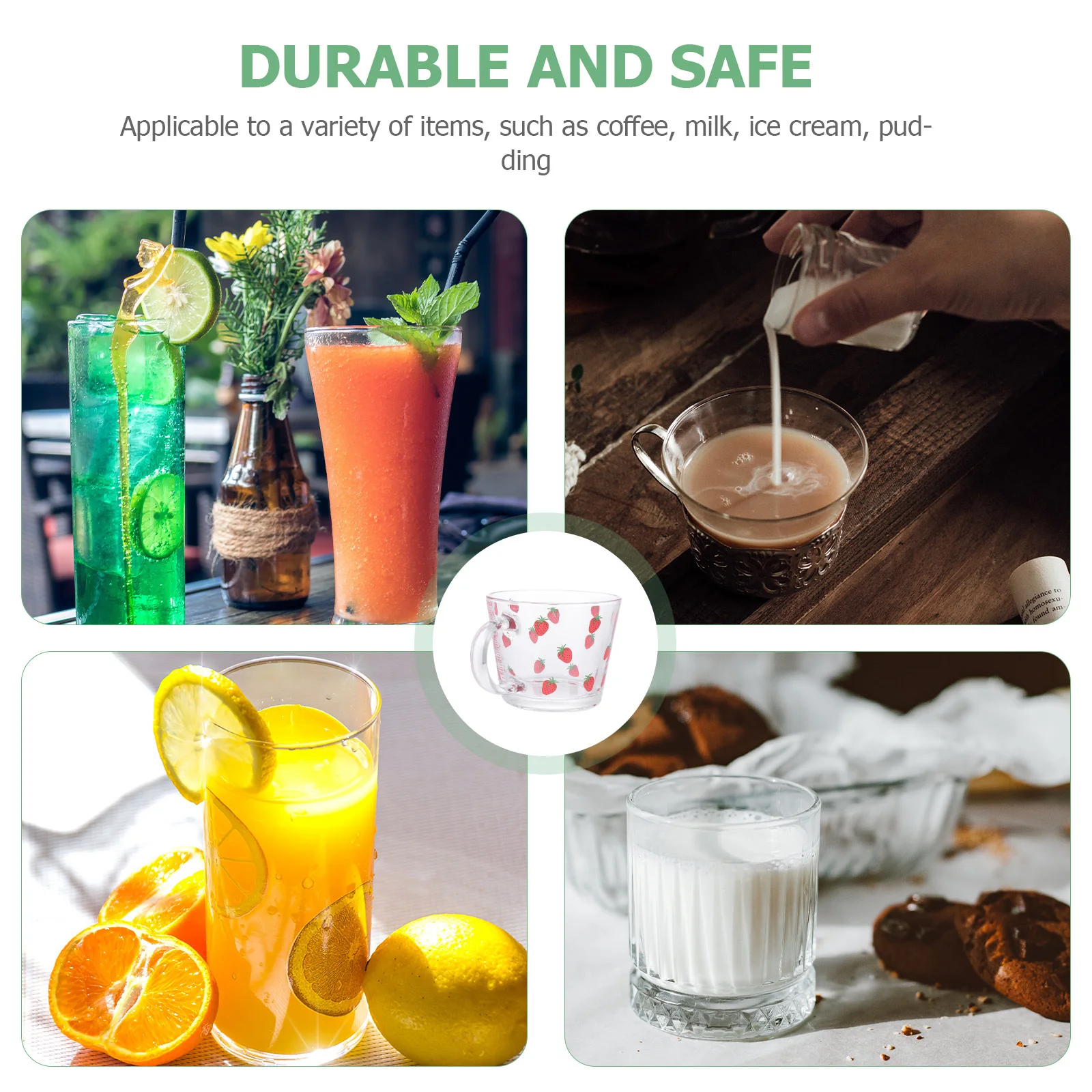 1Pcs Glass Container Strawberry Pattern Cup Adorable Creative Design Ideal for Cold Beverages and Various Items
1Pcs Glass Container Strawberry Pattern Cup Adorable Creative Design Ideal for Cold Beverages and Various Items