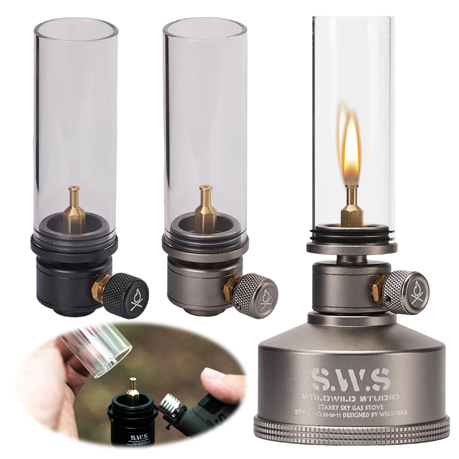 Gas Atmosphere Lamp with Screw-type Gas Tank Cap (Gas Tank Not Included) Candle Light Portable Tent Lantern for Camping Picnic
Gas Atmosphere Lamp with Screw-type Gas Tank Cap (Gas Tank Not Included) Candle Light Portable Tent Lantern for Camping Picnic