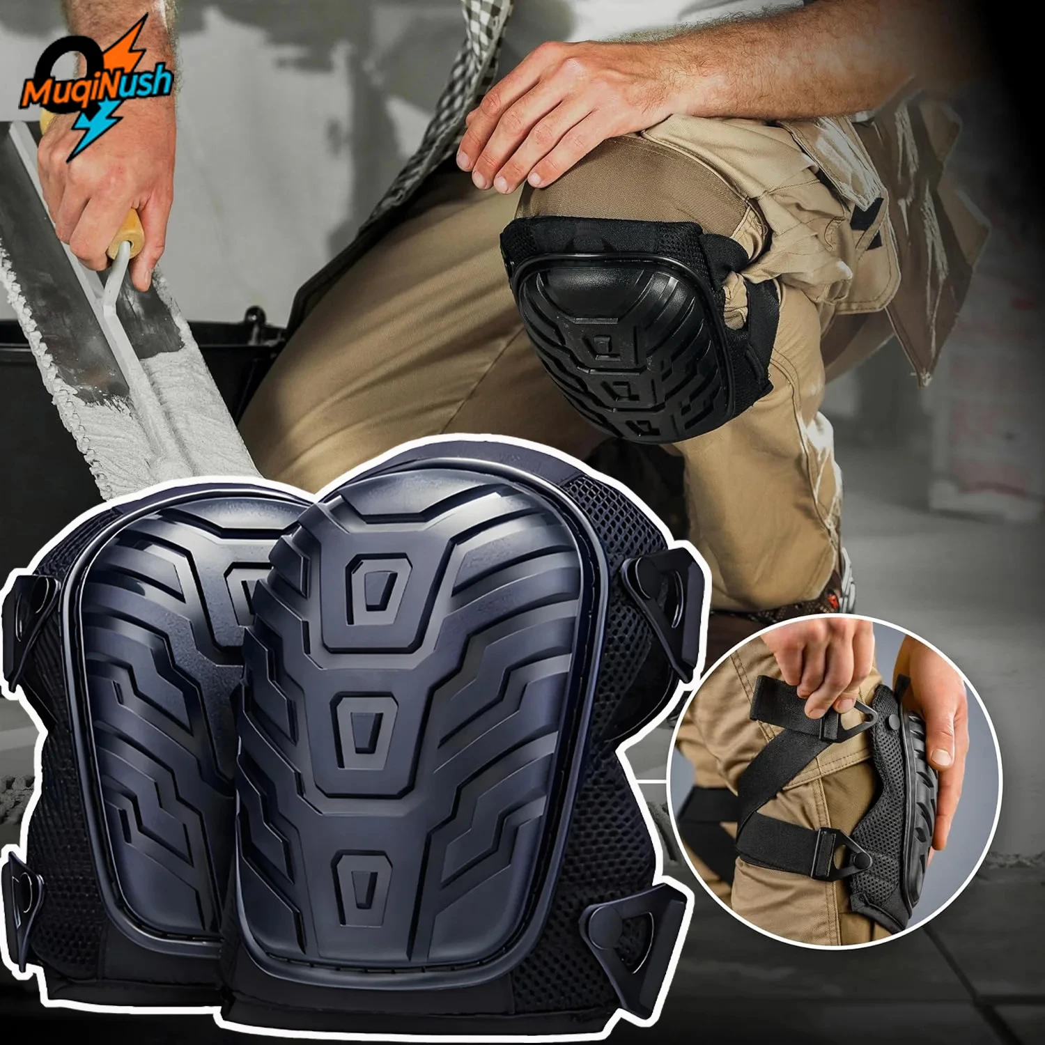 MuqiNush 1Pair Professional Heavy Duty EVA Foam Padding Knee Pads with Comfortable Gel Cushion Straps for Working Gardning
MuqiNush 1Pair Professional Heavy Duty EVA Foam Padding Knee Pads with Comfortable Gel Cushion Straps for Working Gardning