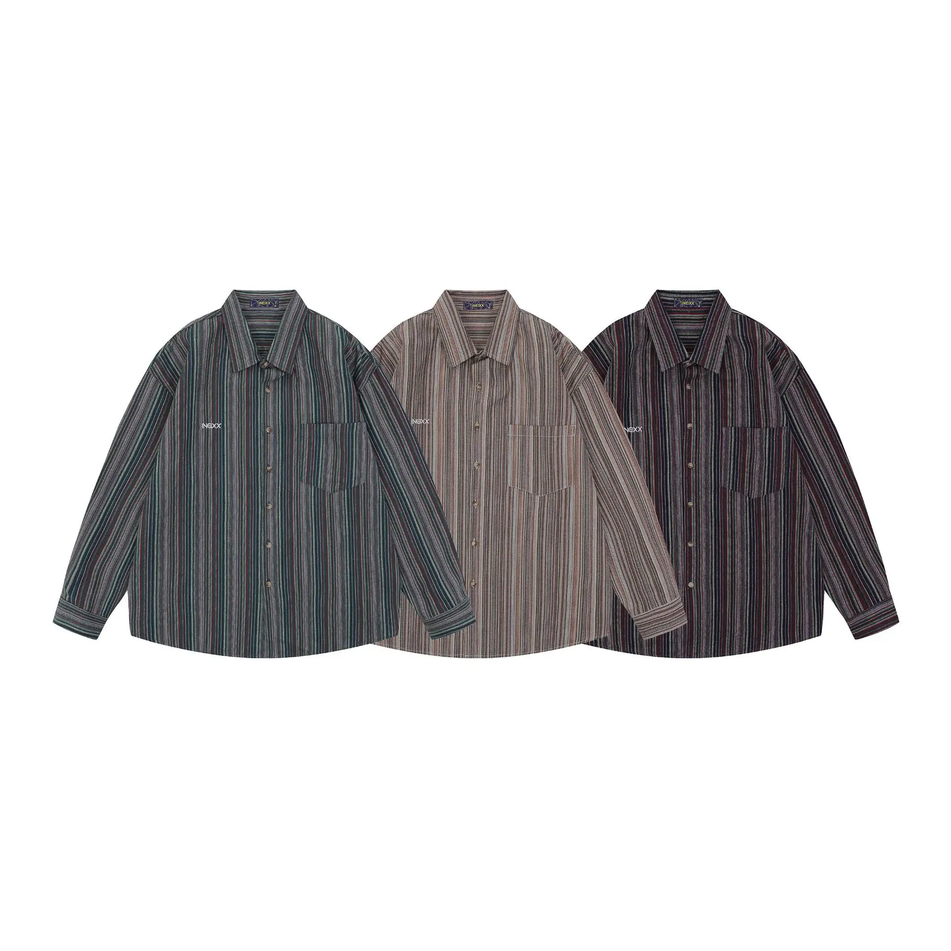 Spring Autumn Japanese Retro Collar Long Sleeved Vertical Striped Couple Loose Casual Vintage Shirt for Men and Women
Spring Autumn Japanese Retro Collar Long Sleeved Vertical Striped Couple Loose Casual Vintage Shirt for Men and Women