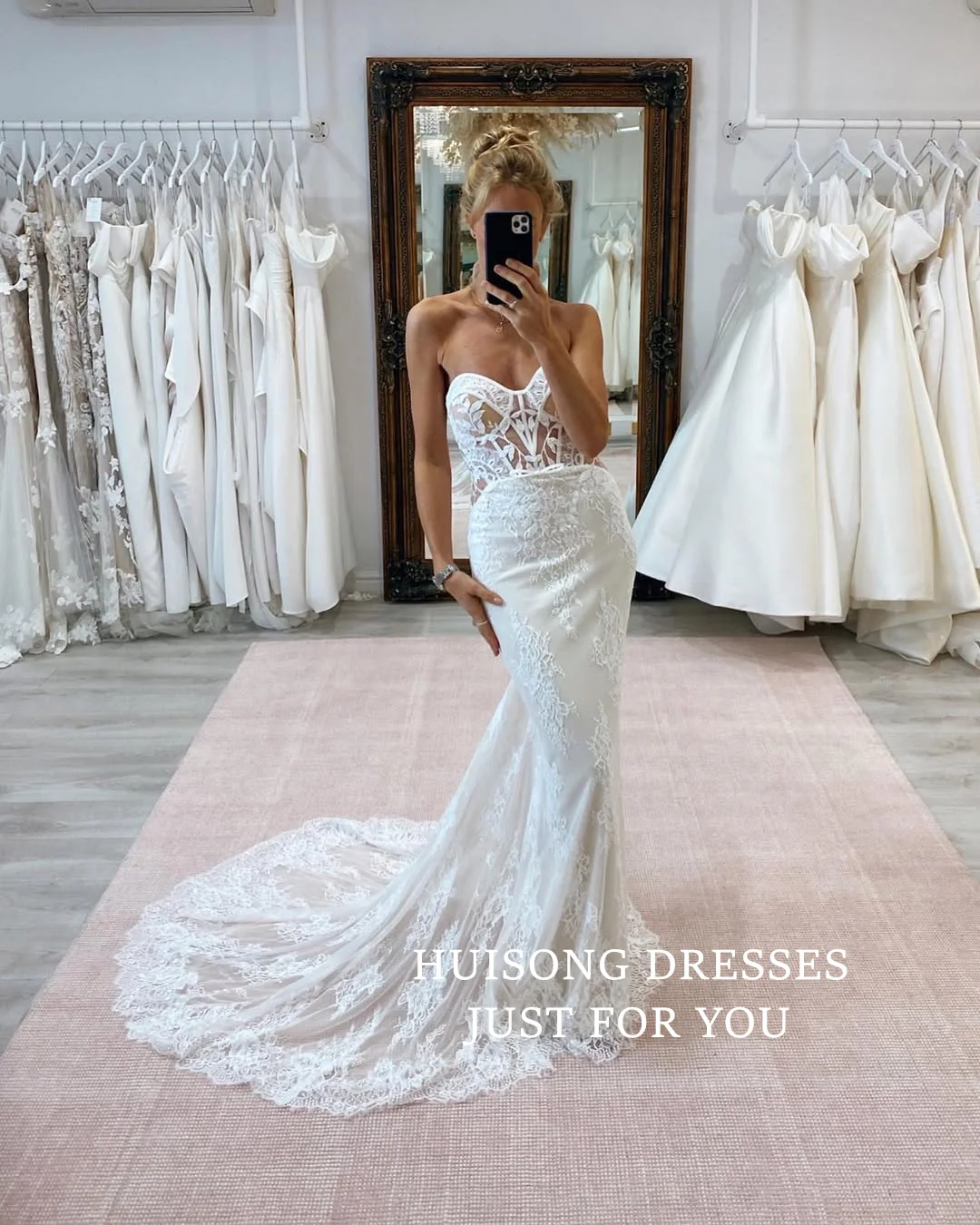 HUISONG Customized Lace Appliques Mermaid Wedding Dresses Sleeveless Sweetheart Beach Bridal Gown vestidos de novia
HUISONG Customized Lace Appliques Mermaid Wedding Dresses Sleeveless Sweetheart Beach Bridal Gown vestidos de novia