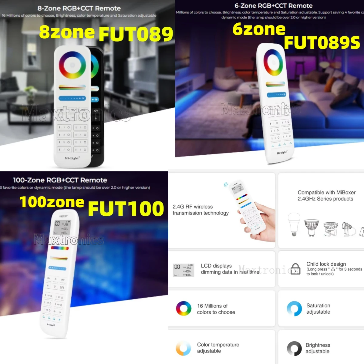 RF2.4G FUT089 FUT089-B FUT089S FUT100 Диммер дистанционного управления для MiBoxer/MiLight 2,4G Светодиодный контроллер Светодиодные лампы Полоски света
RF2.4G FUT089 FUT089-B FUT089S FUT100 Диммер дистанционного управления для MiBoxer/MiLight 2,4G Светодиодный контроллер Светодиодные лампы Полоски света