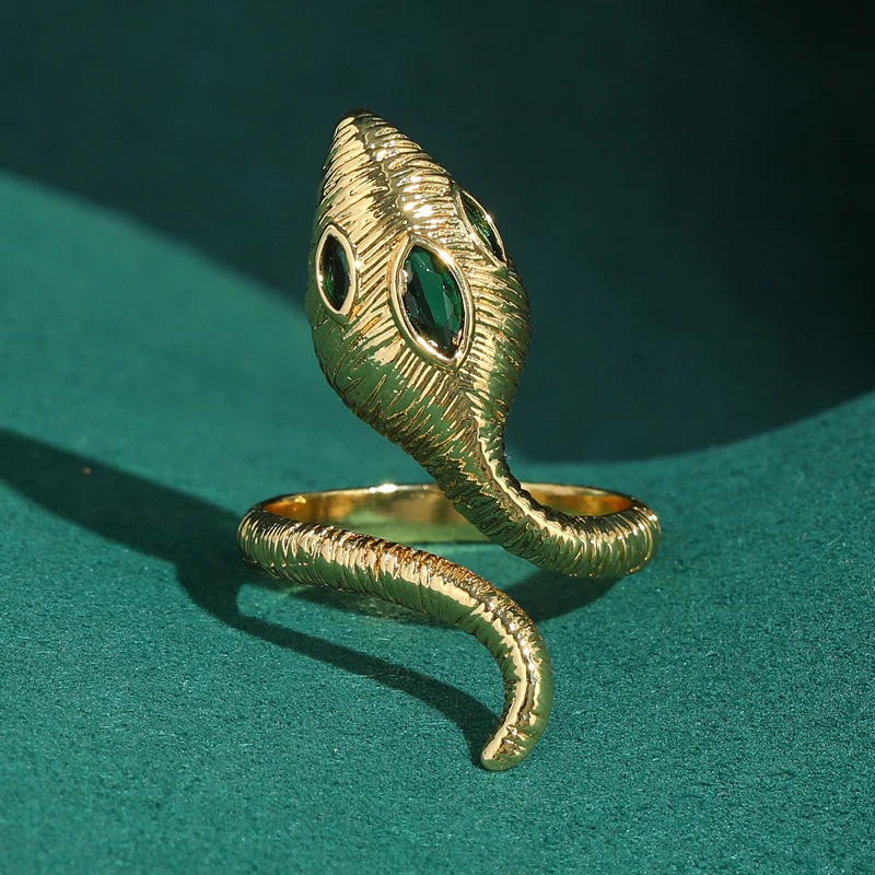 Vintage Green Snake Rings Woman 2026 Opening High Quality Luxury Designer Brand Trends Accessories Banquet Jewelry Gold Plated
Vintage Green Snake Rings Woman 2026 Opening High Quality Luxury Designer Brand Trends Accessories Banquet Jewelry Gold Plated