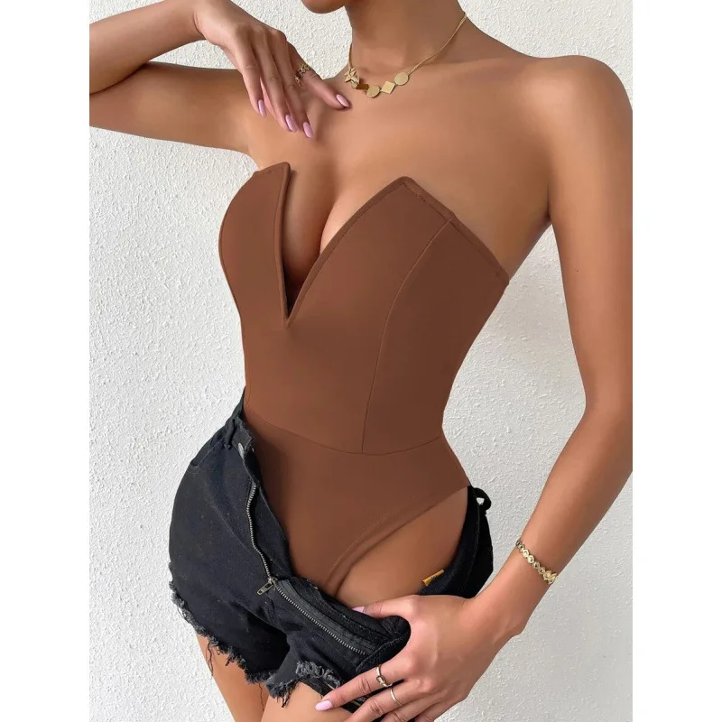 Slim V-Neck Bodysuit Women's One-Piece Jumpsuit Cross-Border Fashionable Sleeveless Vest Top Quality Material Spring 2026
Slim V-Neck Bodysuit Women's One-Piece Jumpsuit Cross-Border Fashionable Sleeveless Vest Top Quality Material Spring 2026