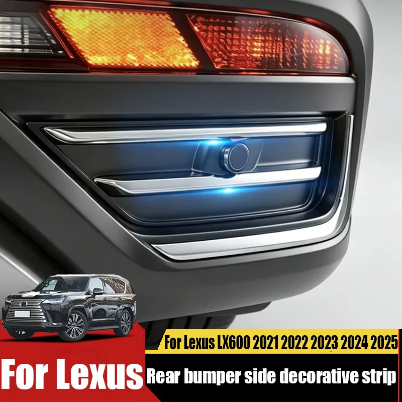 Stainless steel rear bumper side decorative strip car exterior modification part For Lexus LX600 2021 2022 2023 2024 2025
Stainless steel rear bumper side decorative strip car exterior modification part For Lexus LX600 2021 2022 2023 2024 2025