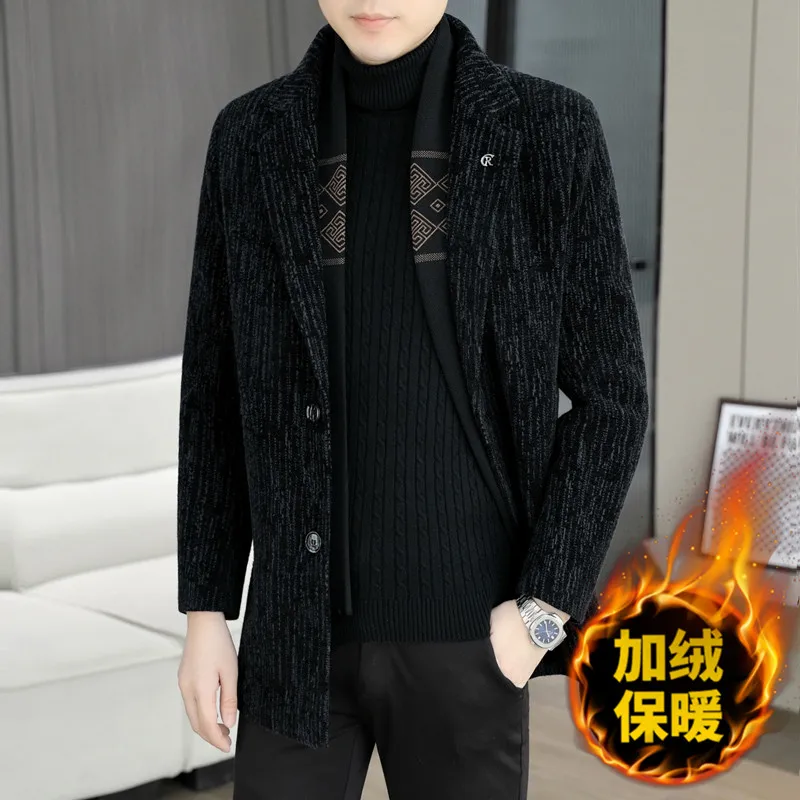 2025 Winter New Men's High Quality Medium to Long Length Velvet Warm American Single breasted Woolen Jacket Coat
2025 Winter New Men's High Quality Medium to Long Length Velvet Warm American Single breasted Woolen Jacket Coat