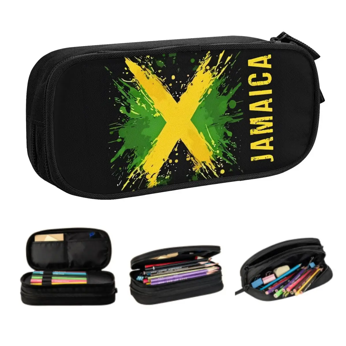 Custom Jamaica Kawaii Pencil Case Girl Boy Large Capacity Classical Jamaican Flag Pencil Pouch School Supplies
Custom Jamaica Kawaii Pencil Case Girl Boy Large Capacity Classical Jamaican Flag Pencil Pouch School Supplies